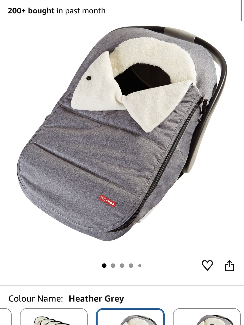 Skip Hop Heather Grey Infant Car Seat cover